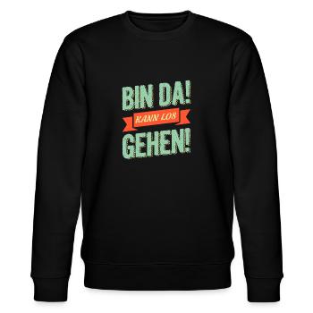 Lustiges Party Junggesellen Spruch Geschenk - Stanley/Stella Unisex Bio-Sweatshirt CHANGER  - Schwarz - Vorne - Nik (191cm) & Marisol (170cm)