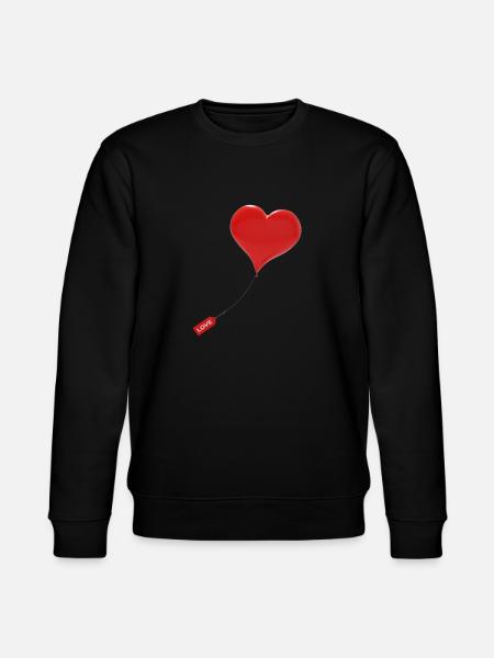 herzförmiger Ballon - Stanley/Stella Unisex Bio-Sweatshirt CHANGER  - Schwarz