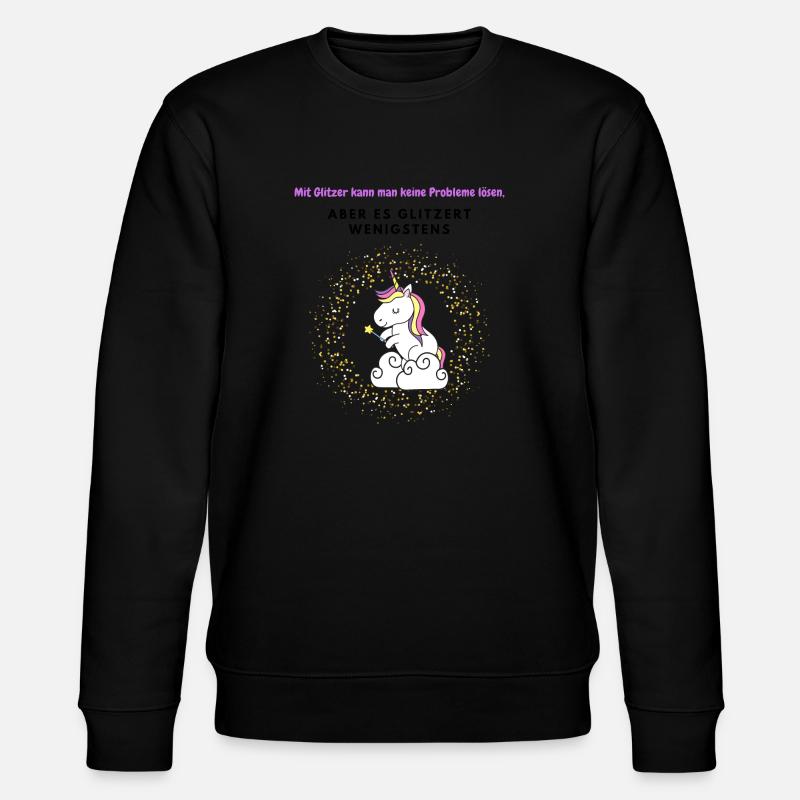 Glitzer - Stanley/Stella Unisex Bio-Sweatshirt CHANGER  - Schwarz