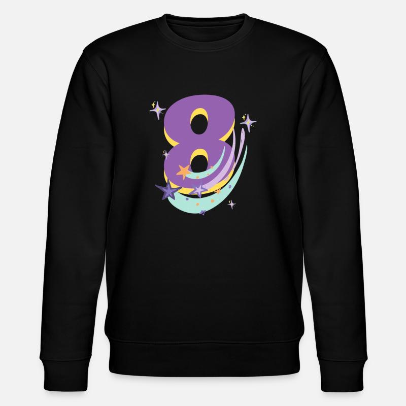8th Birthday (8-year gift) - Stanley/Stella CHANGER Unisex Organic Sweatshirt - black