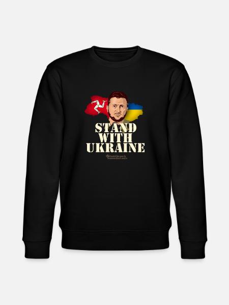 Ukraine Isle of Man - Stanley/Stella CHANGER Unisex Organic Sweatshirt - black