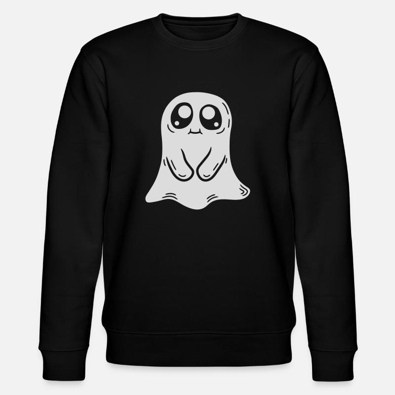 Cute Little Ghost Comic - Stanley/Stella CHANGER Unisex Organic Sweatshirt - black