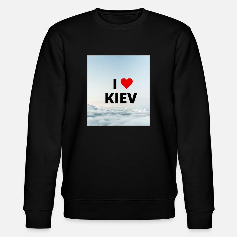 ICH LIEBE KIEW - Stanley/Stella Unisex Bio-Sweatshirt CHANGER  - Schwarz