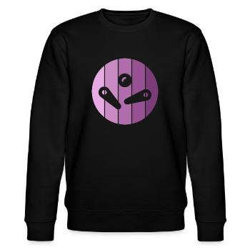 Pinball Machine Woman Purple Pinball Pinball - Stanley/Stella CHANGER Unisex Organic Sweatshirt - black - Front - Nik (191cm) & Marisol (170cm)