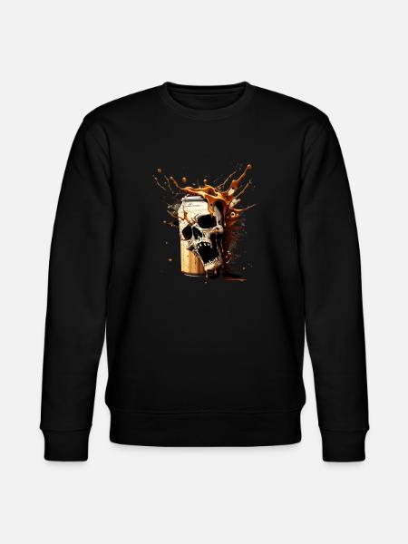 Skull Beer Explosion - Stanley/Stella CHANGER Unisex Organic Sweatshirt - black