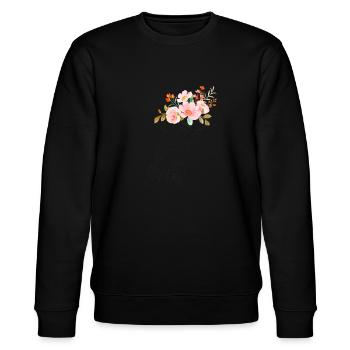 Blühendes Haar - Stanley/Stella Unisex Bio-Sweatshirt CHANGER  - Schwarz - Vorne - Nik (191cm) & Marisol (170cm)