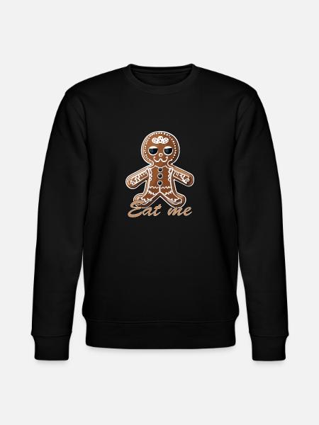 Gingerbread Man / Christmas / Santa Claus - Stanley/Stella CHANGER Unisex Organic Sweatshirt - black