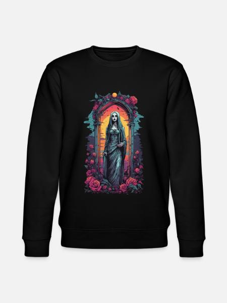 Occult Gothic Aesthetic Retro Wave Streetwear - Stanley/Stella CHANGER Unisex Organic Sweatshirt - black
