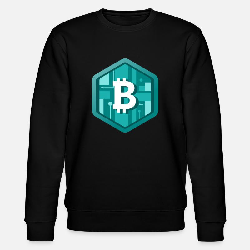 B Crypto Logo - Sweat bio CHANGER Stanley/Stella Unisexe - noir