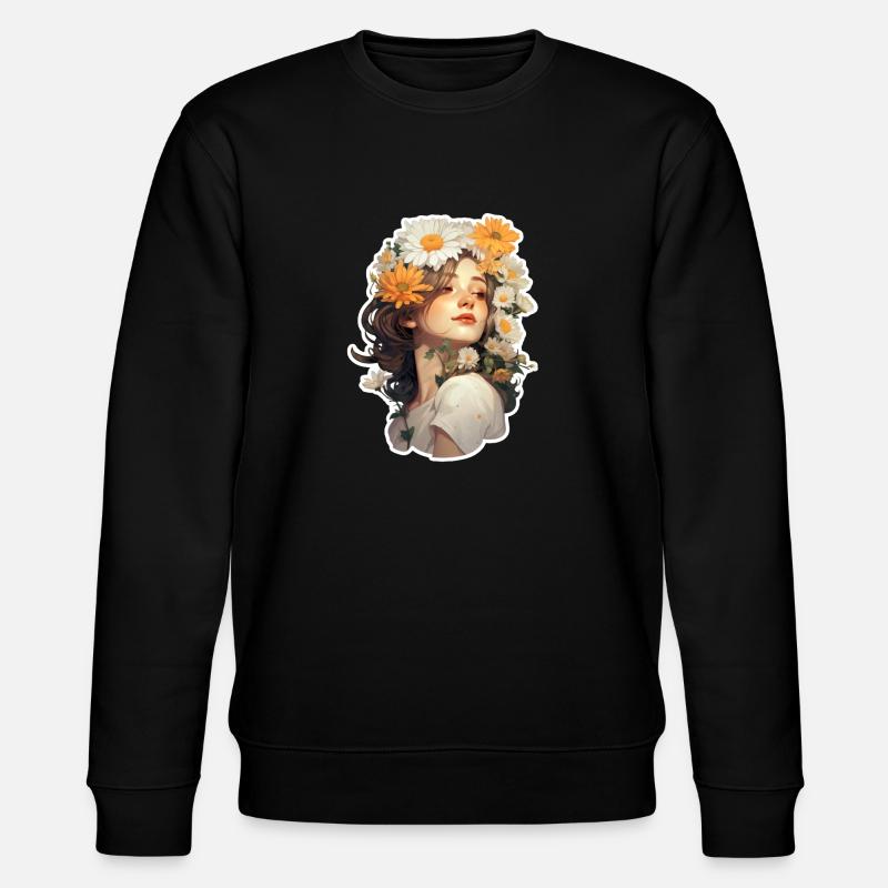 Margeriten Mädchen - Stanley/Stella Unisex Bio-Sweatshirt CHANGER  - Schwarz