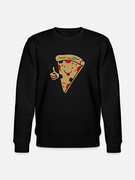 Pizza Comic 02 - Stanley/Stella CHANGER Unisex Organic Sweatshirt - black