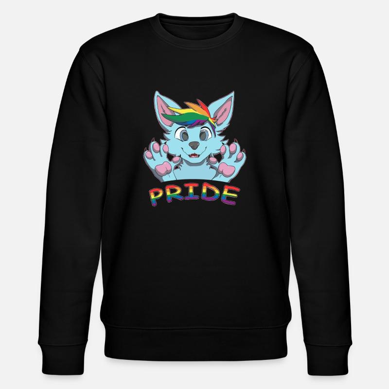 Pride Furry - Stanley/Stella Unisex Bio-Sweatshirt CHANGER  - Schwarz