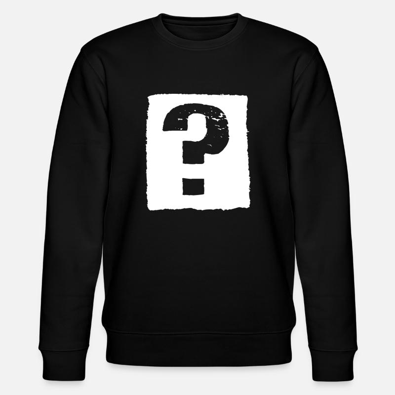Question mark! - Stanley/Stella CHANGER Unisex Organic Sweatshirt - black