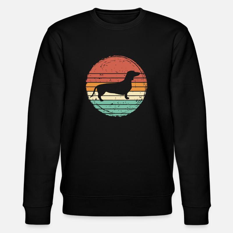 Dachshund Teckel Dachshund Retro Cadeau - Sweat bio CHANGER Stanley/Stella Unisexe - noir