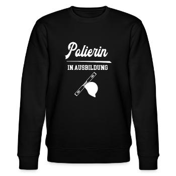 Polierin in Ausbildung Polierausbildung Bauleiter - Stanley/Stella Unisex Bio-Sweatshirt CHANGER  - Schwarz - Vorne - Nik (191cm) & Marisol (170cm)