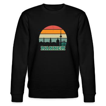 Mannem - Mannheim, my city! - Stanley/Stella CHANGER Unisex Organic Sweatshirt - black - Front - Nik (191cm) & Marisol (170cm)