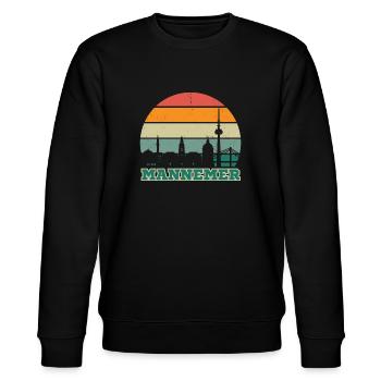 Mannemer - Mannheim, meine Stadt! - Stanley/Stella Unisex Bio-Sweatshirt CHANGER  - Schwarz - Vorne - Nik (191cm) & Marisol (170cm)