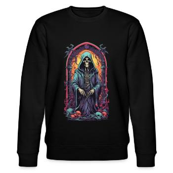 Gothique Grim Reaper sorcières mage oeuvre - Sweat bio CHANGER Stanley/Stella Unisexe - noir - Devant - Nik (191cm) & Marisol (170cm)