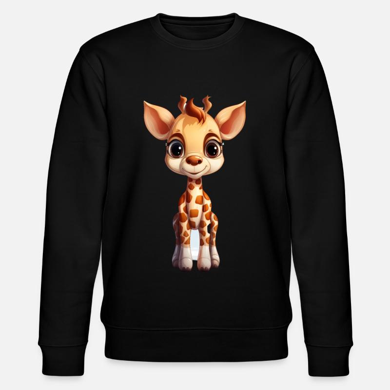 Bébé girafe mignon - Sweat bio CHANGER Stanley/Stella Unisexe - noir