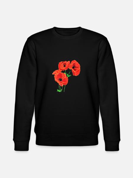 Coquelicots - Sweat bio CHANGER Stanley/Stella Unisexe - noir
