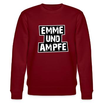 MINIMAL EVAPORATION - Stanley/Stella CHANGER Unisex Organic Sweatshirt - burgundy - Front - Nik (191cm) & Marisol (170cm)