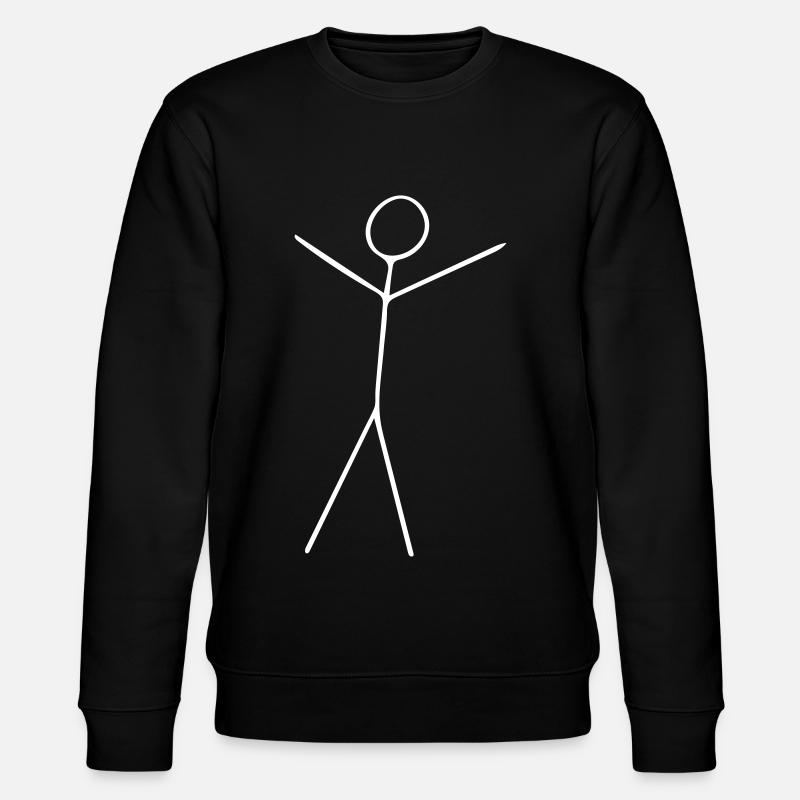 Strichmaennchen - Stanley/Stella Unisex Bio-Sweatshirt CHANGER  - Schwarz