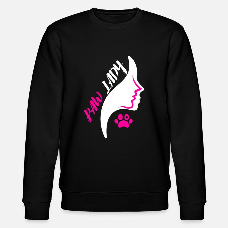 Pfoten-Dame - Stanley/Stella Unisex Bio-Sweatshirt CHANGER  - Schwarz