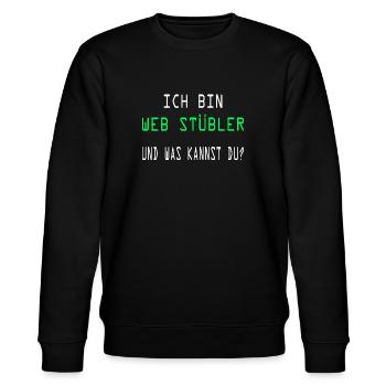 Computerarbeit Computerfreak Programmierung Coding - Stanley/Stella Unisex Bio-Sweatshirt CHANGER  - Schwarz - Vorne - Nik (191cm) & Marisol (170cm)