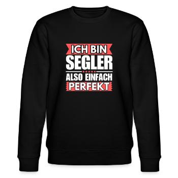 Einfach ein Perfekter Segler - Stanley/Stella Unisex Bio-Sweatshirt CHANGER  - Schwarz - Vorne - Nik (191cm) & Marisol (170cm)