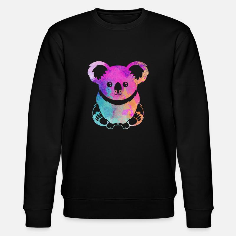 Aquarelle Koala Bear - Sweat bio CHANGER Stanley/Stella Unisexe - noir