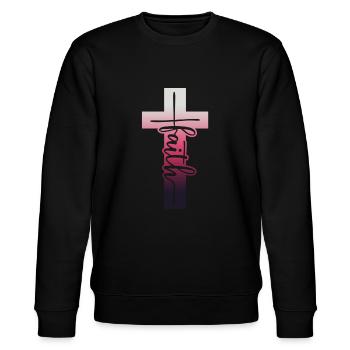 Faith - Stanley/Stella CHANGER Unisex Organic Sweatshirt - black - Front - Nik (191cm) & Marisol (170cm)