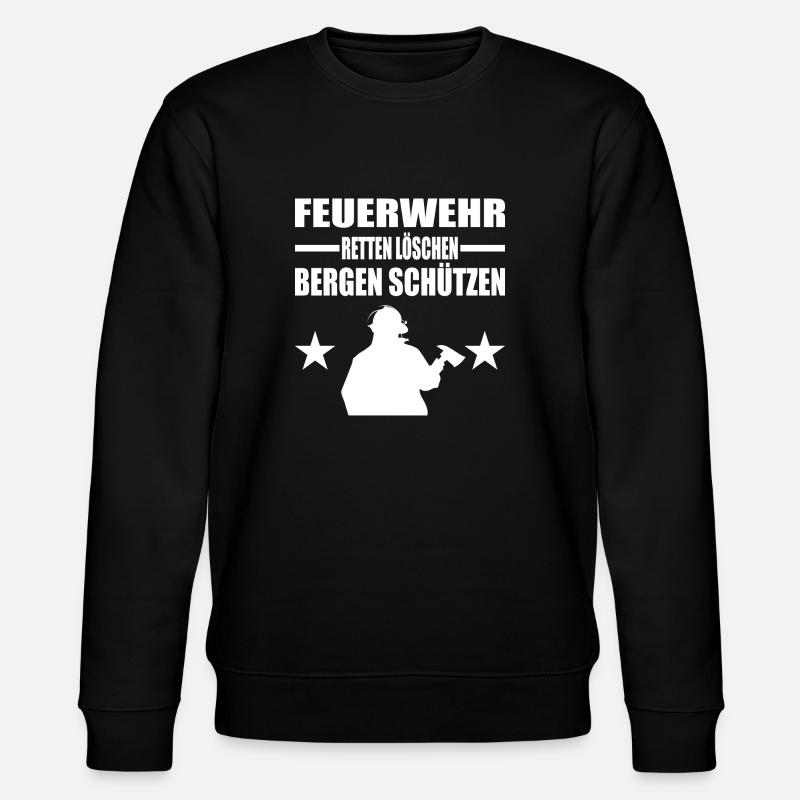 Feuerwehr - Stanley/Stella Unisex Bio-Sweatshirt CHANGER  - Schwarz