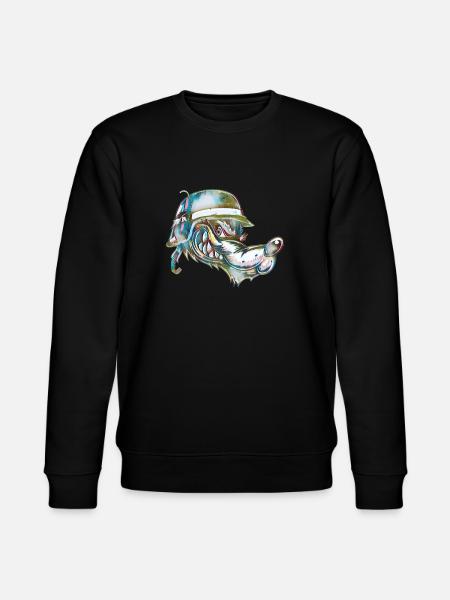 Dog with explosives - Stanley/Stella CHANGER Unisex Organic Sweatshirt - black