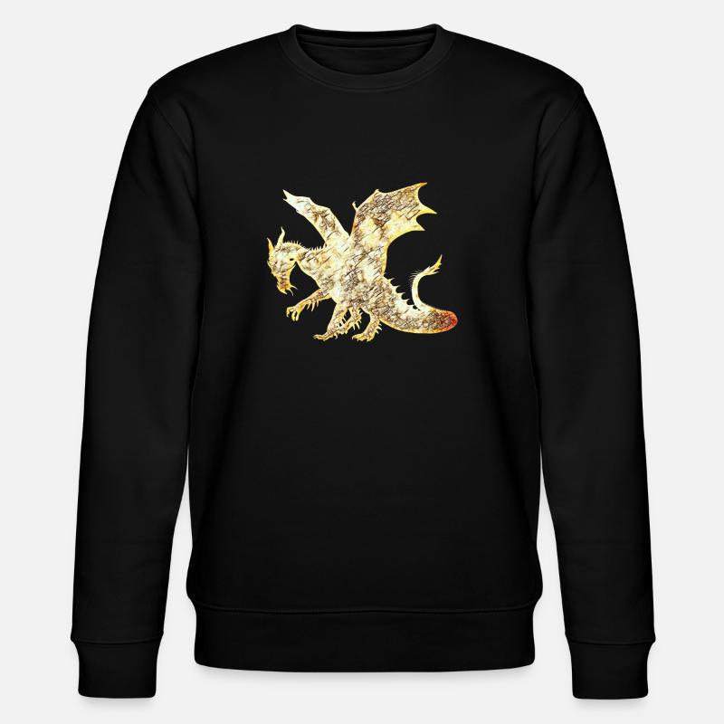 Drache - Stanley/Stella Unisex Bio-Sweatshirt CHANGER  - Schwarz