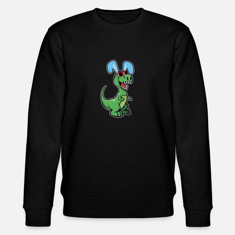 T Rex Dinosaur Easter - Stanley/Stella CHANGER Unisex Organic Sweatshirt - black