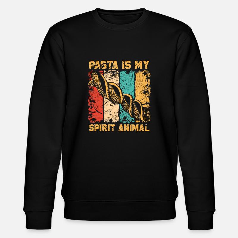 Pasta Nudel Geschenk - Stanley/Stella Unisex Bio-Sweatshirt CHANGER  - Schwarz