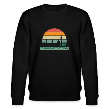 Mannemerin - Mannheim, meine Stadt! - Stanley/Stella Unisex Bio-Sweatshirt CHANGER  - Schwarz - Vorne - Nik (191cm) & Marisol (170cm)