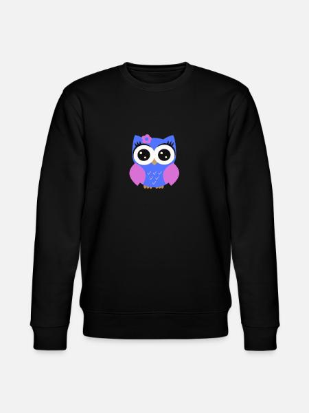 Owl Puple - Stanley/Stella CHANGER Unisex Organic Sweatshirt - black