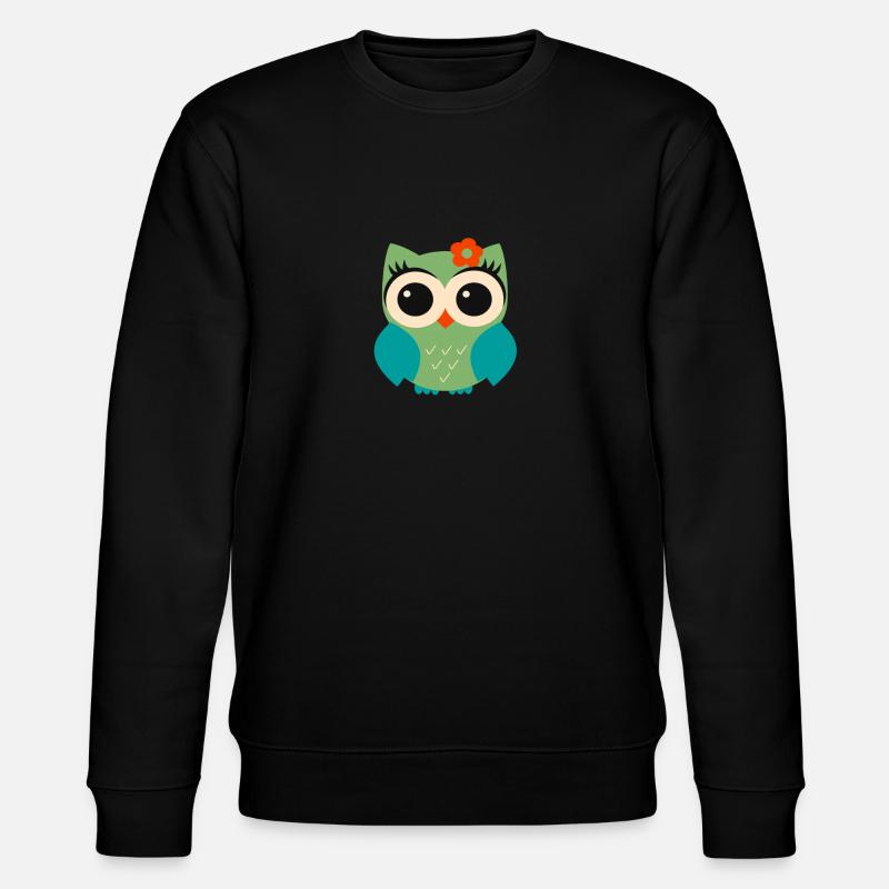 Eule_Ohrring_ab - Stanley/Stella Unisex Bio-Sweatshirt CHANGER  - Schwarz