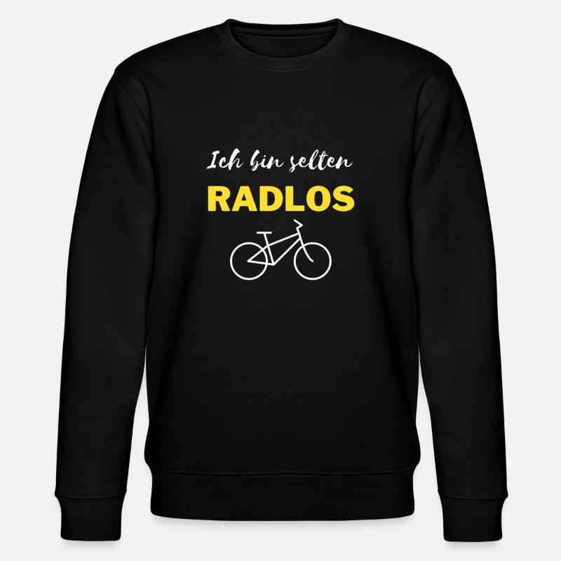 Ich bin selten Radlos - Stanley/Stella Unisex Bio-Sweatshirt CHANGER  - Schwarz