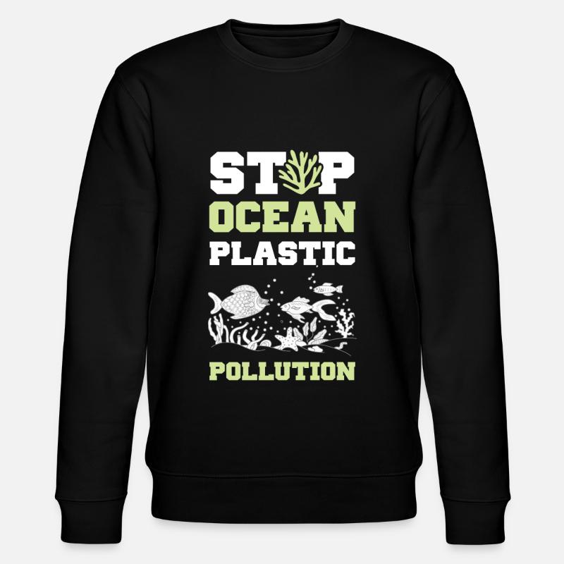 Plastic Save the Ocean - Stanley/Stella CHANGER Unisex Organic Sweatshirt - black