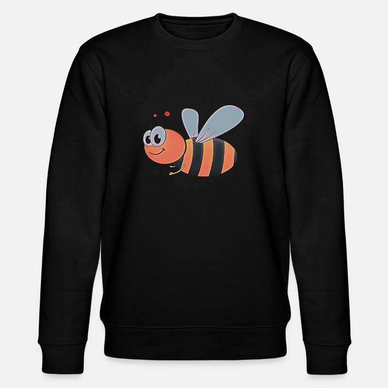 Funny red bee - Stanley/Stella CHANGER Unisex Organic Sweatshirt - black
