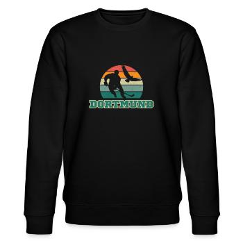 Dortmund, meine Stadt! - Stanley/Stella Unisex Bio-Sweatshirt CHANGER  - Schwarz - Vorne - Nik (191cm) & Marisol (170cm)