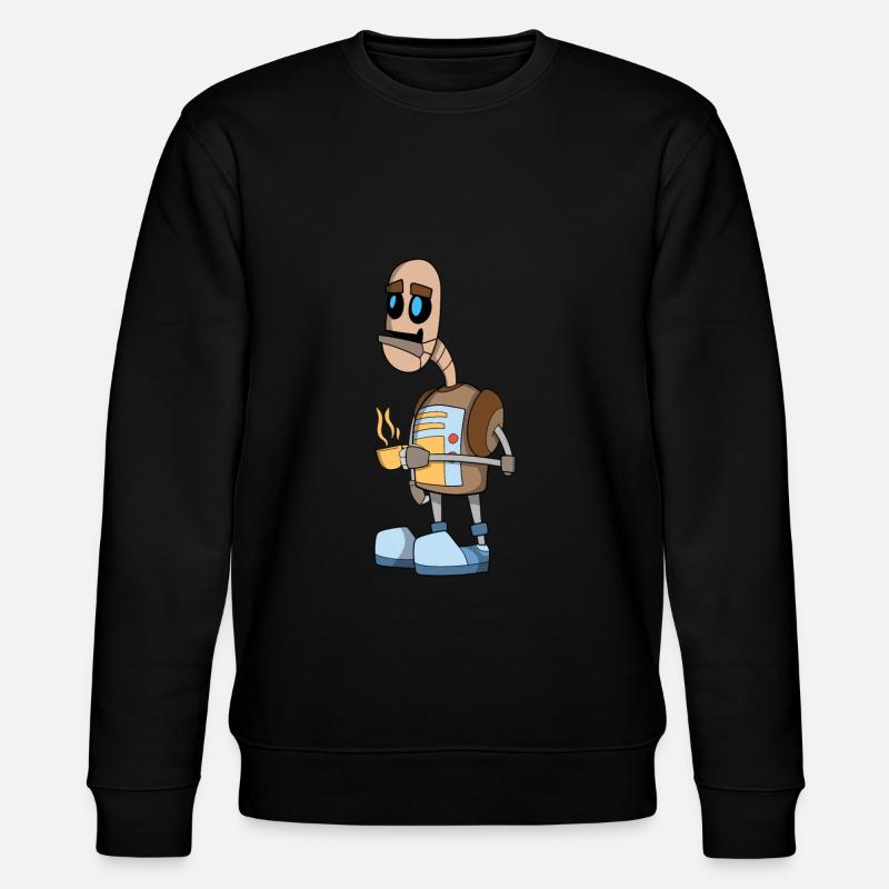 Roboter - Stanley/Stella Unisex Bio-Sweatshirt CHANGER  - Schwarz