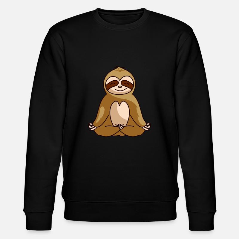 Faultier entspannen chillen Relax Geschenk - Stanley/Stella Unisex Bio-Sweatshirt CHANGER  - Schwarz
