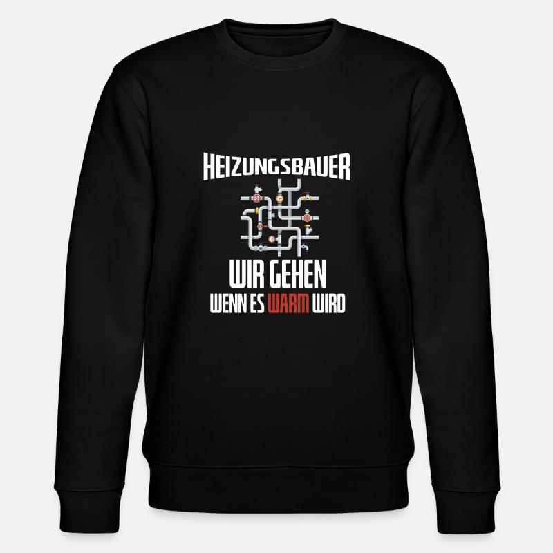 Heizungsbauer Design - Stanley/Stella Unisex Bio-Sweatshirt CHANGER  - Schwarz
