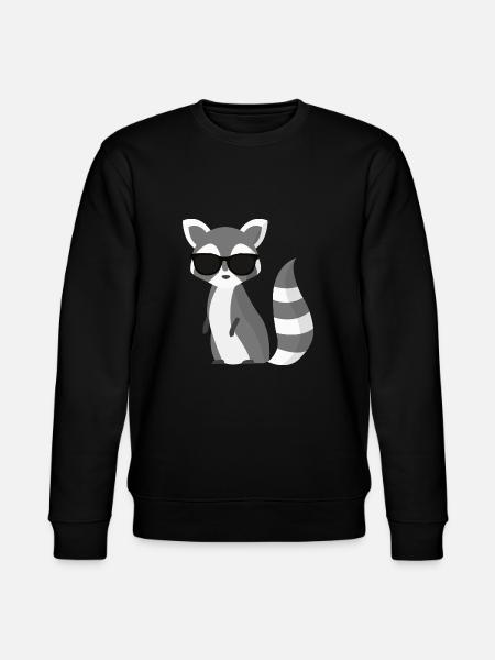 cool raccoon - Stanley/Stella CHANGER Unisex Organic Sweatshirt - black