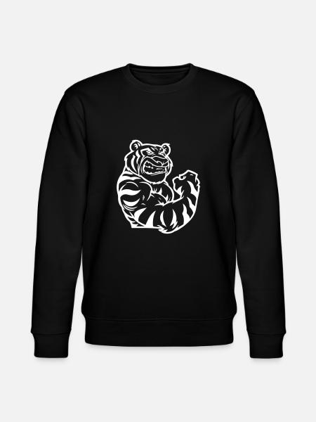 tiger bodybuilding biceps - Stanley/Stella Unisex Bio-Sweatshirt CHANGER  - Schwarz