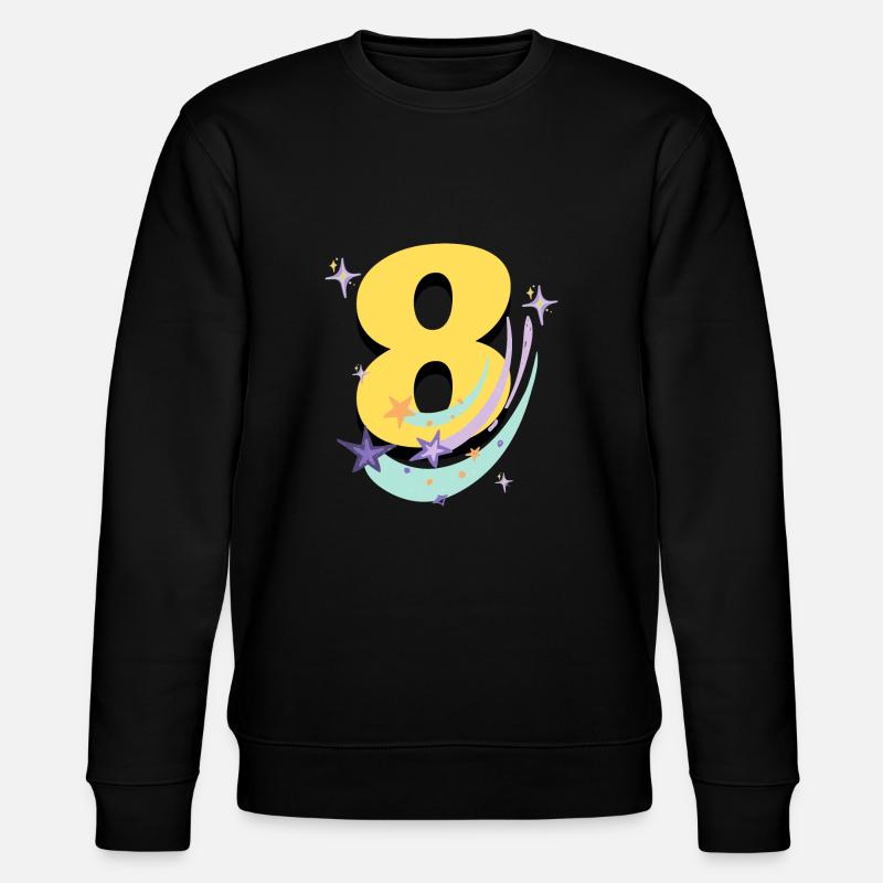 8th Birthday (8-year gift) - Stanley/Stella CHANGER Unisex Organic Sweatshirt - black