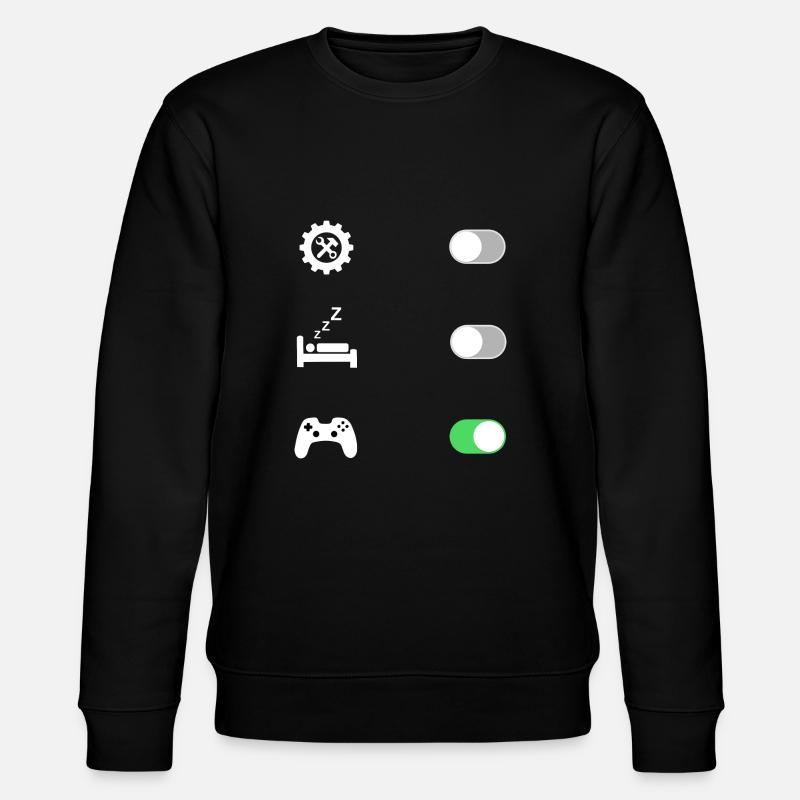 icône travail sommeil jeu - Sweat bio CHANGER Stanley/Stella Unisexe - noir